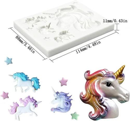 Miniatura 2 de Cestony Fly Horse - Moldes de silicona para tartas, fondant, galletas, jabón, pudín de azúcar, chocolate, caramelos duros, decoración de velas