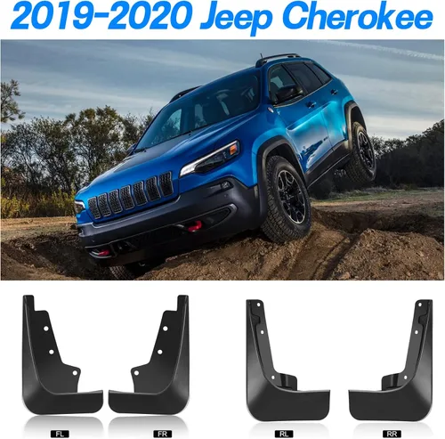 Miniatura 5 de BDFHYK Protectores contra salpicaduras de barro, 4 protectores de lodo laterales delanteros y traseros compatibles con Jeep Cherokee 2019-2020 5ª