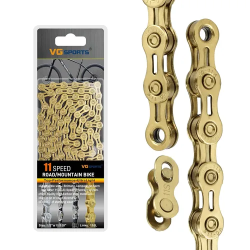 Miniatura 7 de VG SPORTS Cadenas de bicicleta de 6/7/8/9/10/11 velocidades, cadenas de bicicleta ligeras semihuecas/huecas para bicicleta de carretera/MTB/BMX
