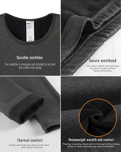Miniatura 6 de LAPASA - Juego de ropa interior térmica para hombre grande de forro polar camisa y pantalón