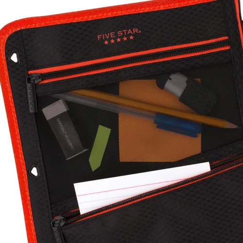 Miniatura 4 de Five Star Bolsa con cierre, bolsa para lápices, estuche para lápices, se adapta a carpetas de 3 anillos, el color puede variar (50642)