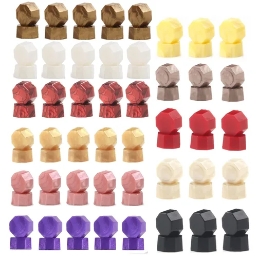 Miniatura 3 de 720 unidades de cuentas de cera para sellos, cuentas de cera de 0,55 lb, cuentas de cera octogonales para sello de cera, perfectas para sellos