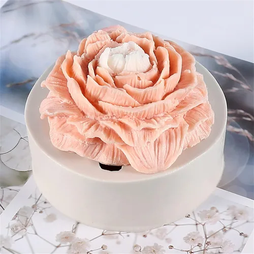 Miniatura 3 de Molde de silicona para velas de flores de peonía, molde de jabón, fondant, chocolate, pastel, dulces, resina epoxi, yeso, arcilla, herramientas