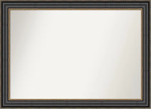 Miniatura 534 de Amanti Art Espejo personalizado, espejo de baño negro puente, espejo de pared o espejo de tocador de baño sobre el fregadero (26 x 26 pulgadas)