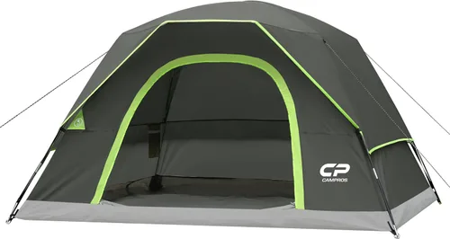 Miniatura 21 de CAMPROS CP Camping Tent 2/4/6 Person, Waterproof Windproof Double Layer Dome Tent, Easy Setup with Large Mesh Windows & Wide Door for Outdoor