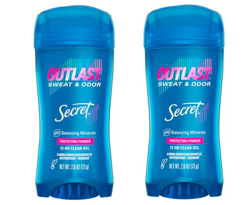 Miniatura 5 de Secret Desodorante Outlast Gel transparente completamente limpio, 2.6 onzas (2.6 fl oz) (paquete de 3)