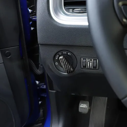 Miniatura 5 de Jimen para Dodge Challenger 2015+, para Dodge Charger 2010+, para Dodge Durango 2011+, Cubierta de botón de interruptor de faro de recorte
