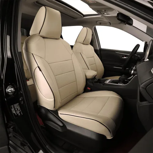 Miniatura 28 de EKR - Juego completo de fundas de asiento de cuero para automóvil de ajuste personalizado (color negro)