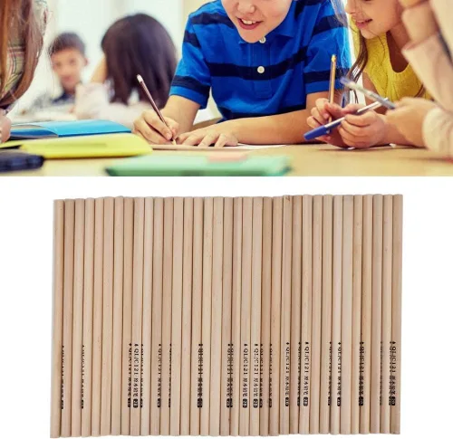 Miniatura 6 de 50pcs lápiz de escritura de grafito de madera ambiental 2b (triángulo 2B)