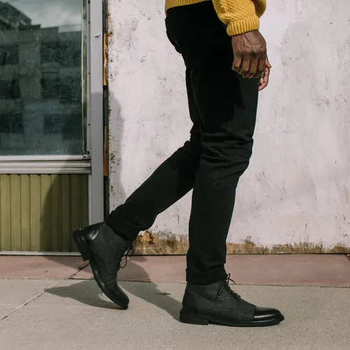 Miniatura 7 de TAFT Jack Boot - Botas de vestir hechas a mano de cuero y lana para hombre
