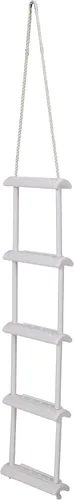 Miniatura 2 de Attwood 11865-4 Escalera de cuerda, 5 escalones, 11 1/2 pulgadas de ancho x 64 pulgadas de largo, superficies antideslizantes para escalones, cuerda