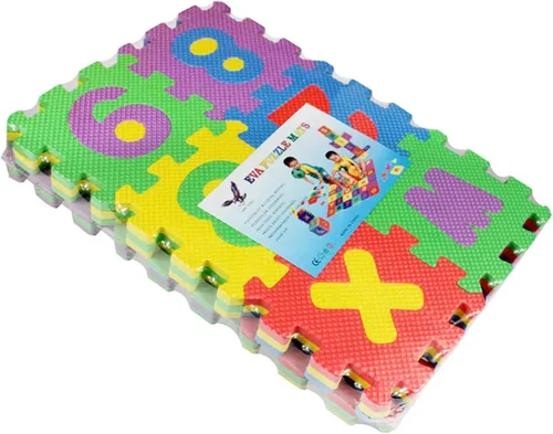 Miniatura 6 de Tapete de rompecabezas de espuma para niños, azulejos de EVA con alfabeto y números, (juego de 36) de 2.0 x 2.0 in entrelazados del alfabeto