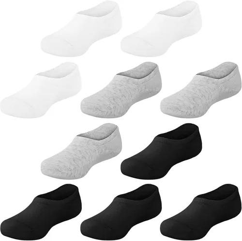 Miniatura 8 de Witwot 10 pares de calcetines invisibles para niños y niñas, antideslizantes, de corte bajo, calcetines tobilleros
