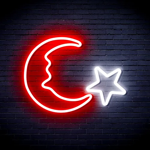 Miniatura 21 de ADVPRO Moon and Star Flex Silicone LED Neon Sign - Azul - st16s33-fnu0009-b