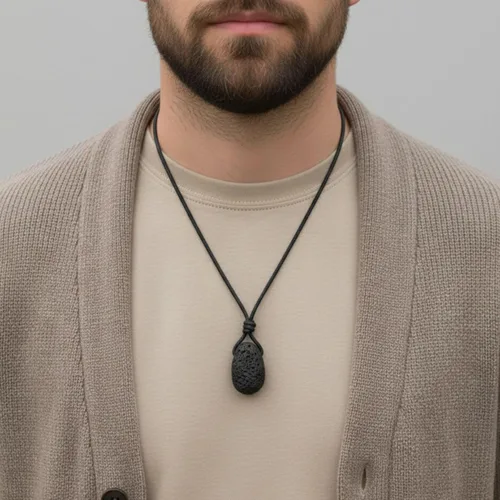 Miniatura 7 de Luck Strings Collar con colgante de cristal hecho a mano con piedras preciosas de chakras, diseño unisex para hombres y mujeres, gargantilla grande