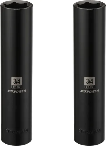 Miniatura 10 de MIXPOWER 1/2" Dr. x 15/16 pulgadas Extra Long Deep Impact Socket, 6 puntos, acero de aleación Cr-Mo, 5 pulgadas de largo, 15/16 pulgadas