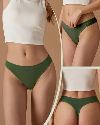 Miniatura 4 de SHARICCA - Tangas sin costuras para mujer, sexy, transpirables, sin rastros, ropa interior, mujer, paquete múltiple