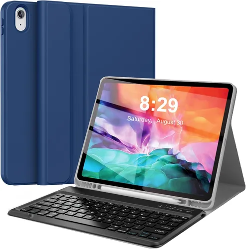 Miniatura 11 de Funda con teclado para iPad Pro de 12.9 pulgadas (Modelo antiguo) 2015 1ª / 2017 2ª generación - Teclado inalámbrico Bluetooth recargable Azul oscuro
