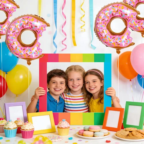Miniatura 7 de 10 globos rosados de dona para cumpleaños con temática de donas, suministros de fiesta de boda