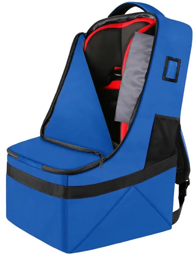 YOREPEK Bolsa de viaje para asiento de automóvil, mochila acolchada para asientos de automóvil para viajes aéreos, bolsa de viaje resistente para