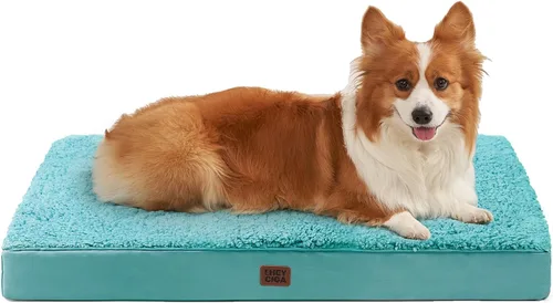 Miniatura 95 de EHEYCIGA Cama ortopédica de espuma para perros grandes, 35 pulgadas de largo x 23 pulgadas de ancho x 3.5 pulgadas de alto, gris claro