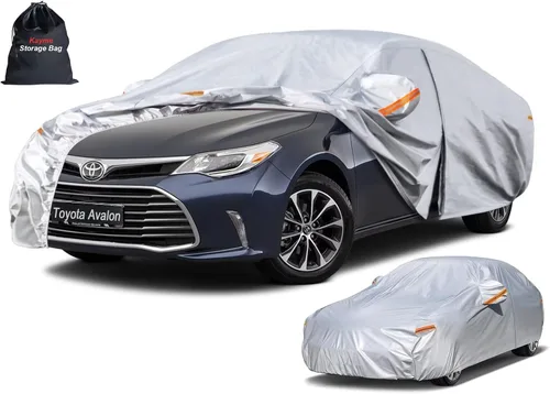 Miniatura 30 de Kayme - Cubierta completa impermeable de 6 capas para automóvil, apta para todo clima, protección para exteriores contra lluvia, rayos ultravioleta