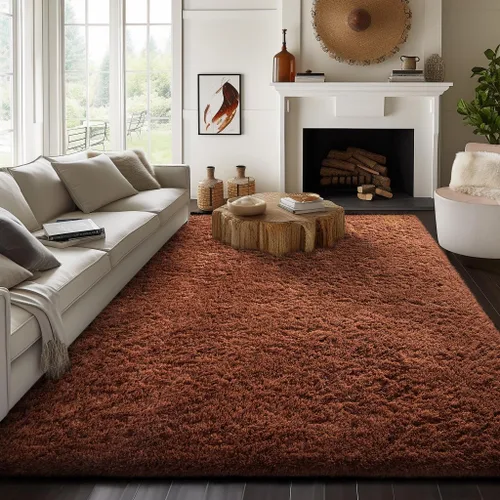 Miniatura 70 de Ophanie Alfombra Verde de Césped, Alfombras de Área para Dormitorio, Alfombra Shag Esponjosa de 4x6 pies, Suave Peluda Afelpada Linda para Niños 7