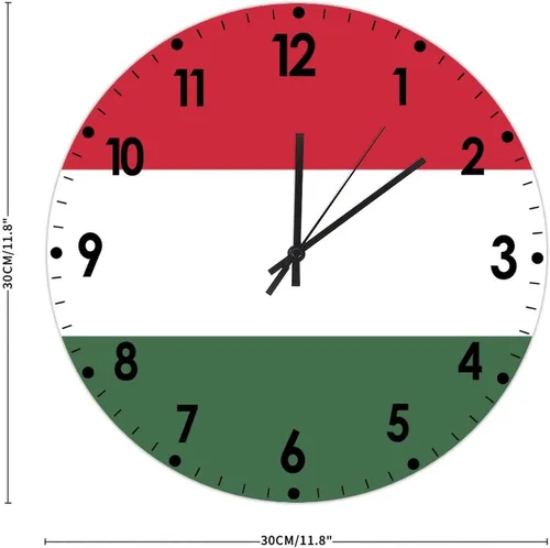 Miniatura 80 de Cheyan Reloj de pared con bandera de Canadá de 12 pulgadas, silencioso, sin tictac, de PVC, funciona con pilas, reloj redondo decorativo, regalo