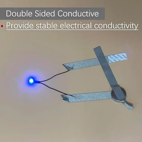 Miniatura 3 de Cinta adhesiva de tela conductora de 0.394 in x 65.6 ft (0.4 pulgadas x 65 pies), cinta Faraday para blindaje EMI, bloqueo de señal