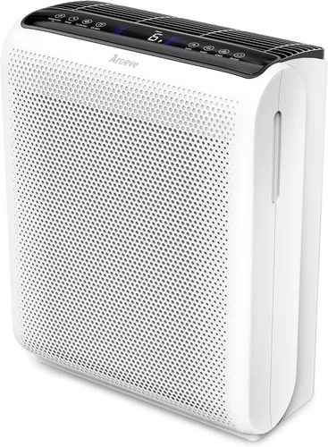 AROEVE MK07 - Purificadores de aire para dormitorio, hogar, habitación grande de hasta 1504 pies cuadrados, filtro de 5 capas para alergias al