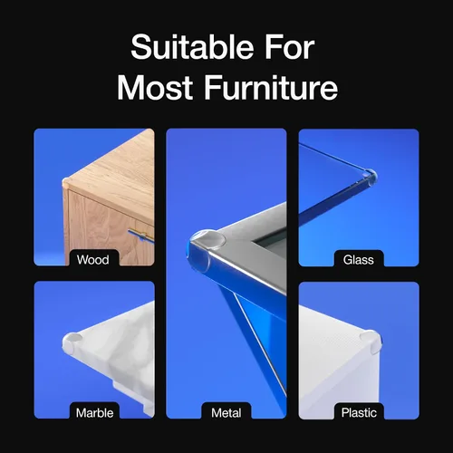 Miniatura 2 de Protector de esquinas para bebés, seguridad para bordes de muebles y topes, amortiguadores a prueba de bebés para cubrir bordes afilados de muebles
