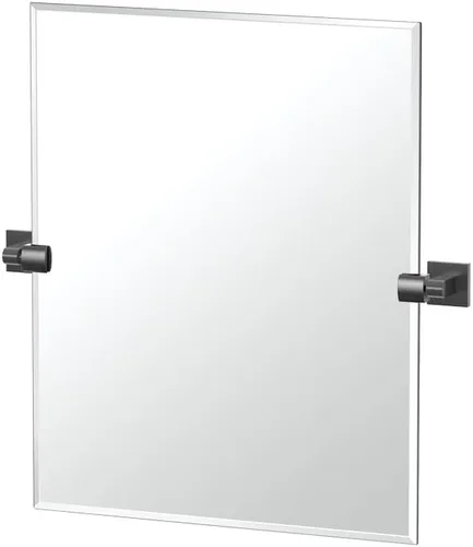 Miniatura 11 de Gatco 5679SM - Espejo rectangular sin marco, 24 pulgadas, latón cepillado negro mate combinado