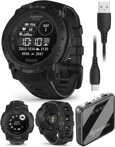 Miniatura 7 de Garmin Instinct 3 Edición Táctica, Pantalla de Carga Solar, 45mm, Reloj Inteligente GPS Resistente para Exteriores con Soporte de Balística