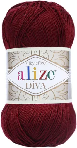 Miniatura 38 de Alize Diva Silk Effect 100% hilo acrílico de microfibra, 1 madejas de bola de 3.53 oz 383yds color (1 - crema)
