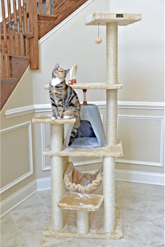 Miniatura 5 de Rascador Armarkat para gatos, estilo árbol, mueble Condo, con una altura de 60 pulgadas a 70 pulgadas