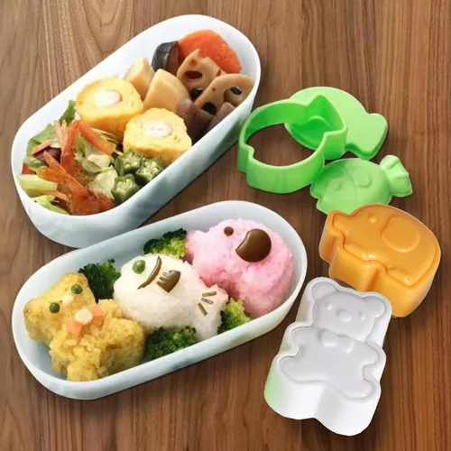 Miniatura 6 de 10 piezas de juego de moldes Onigiri, kit de moldes para hacer musubi de arroz, molde de prensa para bolas de arroz antiadherentes, molde para hacer