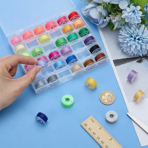 Miniatura 3 de WADORN 984 yardas, 36 rollos de cuerda de poliéster con cuentas de 0.012 in para manualidades, hilo de nudo chino para manualidades, costura