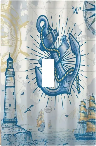 Miniatura 83 de Divertidas Cubiertas de Interruptor de Luz de Tiburón Azul del Océano Mujer Nadando 1 Gang Placa de Pared de Palanca Individual Cubierta Decorativa