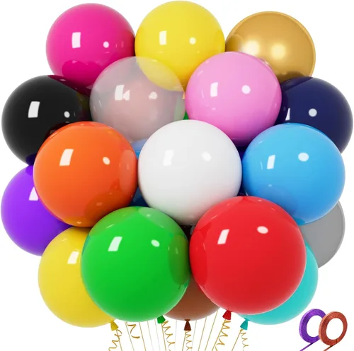 Miniatura 33 de 32 globos grandes de color verde claro de 18 pulgadas, globos redondos de látex grandes para decoración de cumpleaños y boda. C15-verde claro