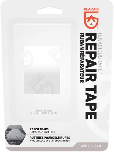 Miniatura 2 de GEAR AID Tenacious Cinta de reparación y costura para tiendas de campaña y rollo transparente de vinilo de 1.5 x 60 pulgadas
