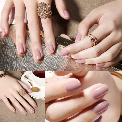 Miniatura 2 de Arte Clavo Esmalte de uñas de gel rosa lechosa de 0.5 fl oz, con luz LED, UV, remojado, transparente, rosa nude, manicura francesa, rosa claro