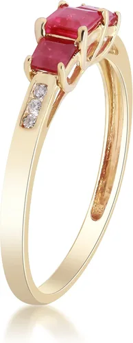 Miniatura 3 de Gin & Grace Anillo de compromiso de oro blanco de 14 quilates con diamantes de zafiro de corte princesa azul natural (I1, I2) para mujer, zafiro