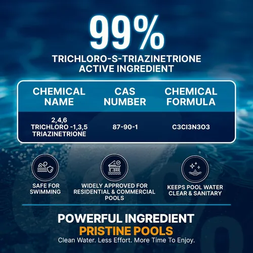 Miniatura 8 de Tabletas de cloro para piscina Pool Shark - Tabletas de cloro de 3 pulgadas - Tabletas de cloro activo al 90% de disolución lenta - Productos