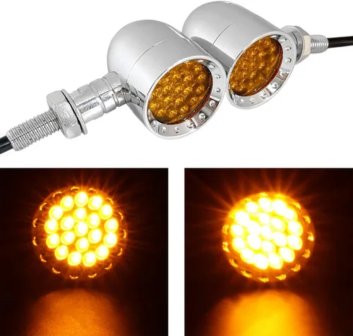 Miniatura 8 de FATECIM 2 luces LED de señal de giro para motocicleta, luces de conducción de alta resistencia, intermitentes traseros para Bobber Harley, Honda