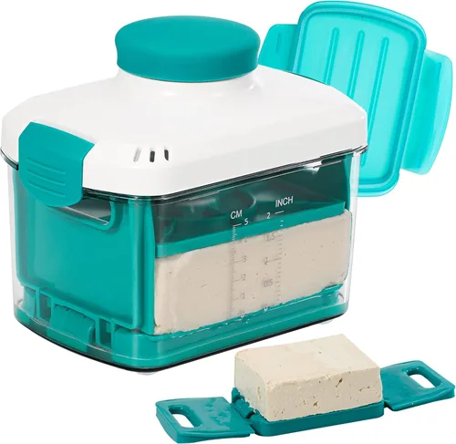 NOYA Prensa de Tofu Ajustable - Prensa de Tofu Vegana para Acelerar la Eliminación del Agua del Tofu Sedoso, Firme y Extra Firme en 10-30 Minutos