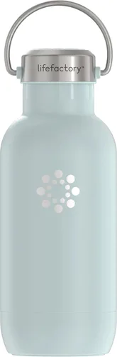 Miniatura 23 de Lifefactory Botella deportiva aislada al vacío de acero inoxidable de 16 onzas, mezclilla oscura