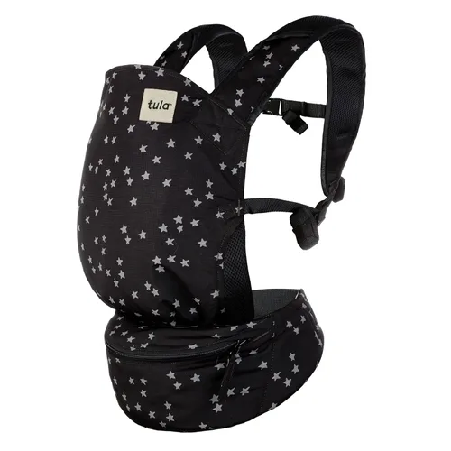 Baby Tula Lite - Portabebés compacto de nailon Ripstop, ligero y ergonómico para viajes, con práctica bolsa de almacenamiento para la cadera, color