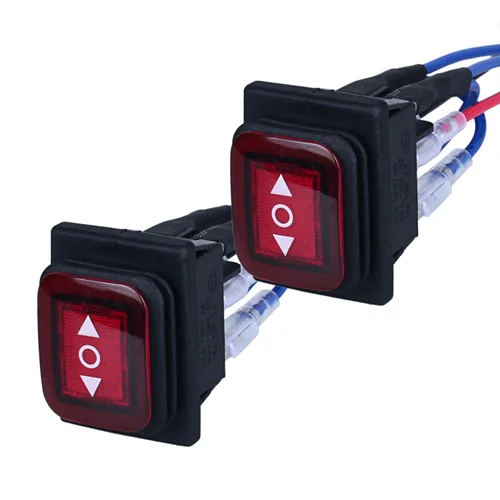 Miniatura 8 de 2 interruptores basculantes impermeables (encendido), apagado (encendido), inversión de polaridad, DPDT, 6 pines, 3 posiciones, interruptor