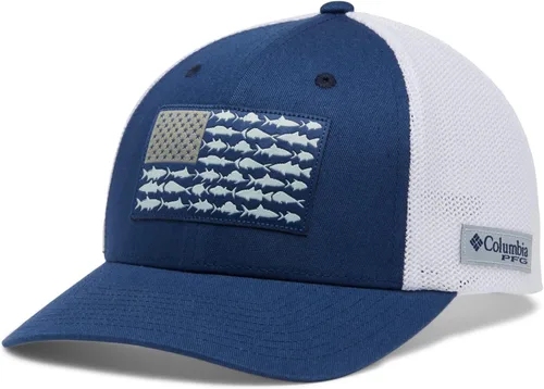 Miniatura 363 de Columbia - Gorra de malla con bandera con árboles unisex para adultos, corona alta