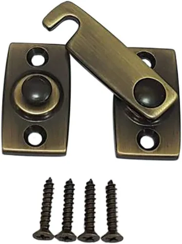 Miniatura 17 de QCAA Barra de obturador/pestillo de puerta de latón macizo, 7/8" x 2-3/32", latón pulido, paquete de 2, fabricado en Taiwán